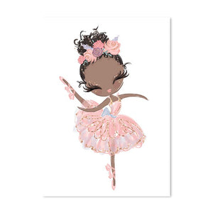 Little Princess Unicorn Ballerina Wall Art