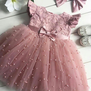 Baby Girl Tutu Pink Pearl Dress