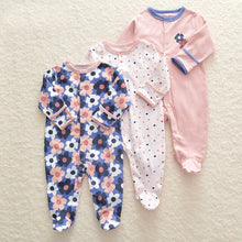 Load image into Gallery viewer, Baby 3pcs  Long Sleeve Sleepsuits