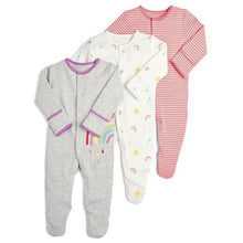 Load image into Gallery viewer, Baby 3pcs  Long Sleeve Sleepsuits