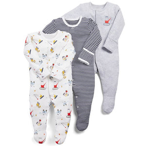 Baby 3Pcs 100% CottonbSleepsuit Set