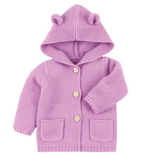 Load image into Gallery viewer, Baby Knitted Jacket with Ears